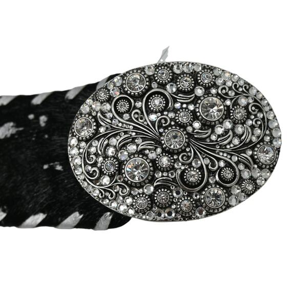 Pat Dahnke Crystal Buckle Ponyhair Belt Size Estimated Small / Medium main image 5